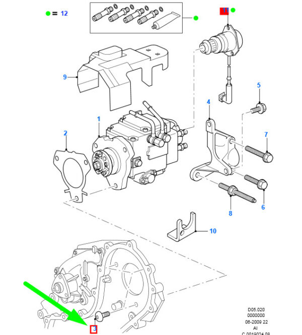 1445793 - NEW FORD TRANSIT CONNECT MK1 FUEL INJECTION PUMP SCREW 1445793 ORIGINAL