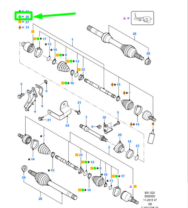 1447564 - NEW FORD MONDEO MK3 FRONT CV BOOT KIT 1447564 1S71-4A084-FD ORIGINAL