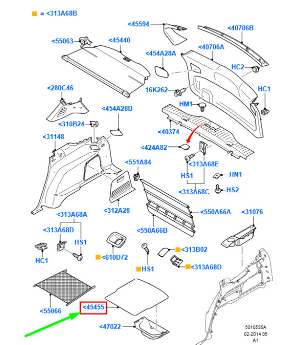 1449326 - FORD GALAXY MK2 LOAD COMPARTMENT MAT 1449326 6M2J-R13065-BA3ZHE NEW GENUINE
