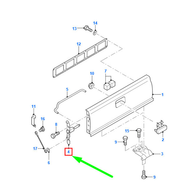 1454165 - NEW FORD RANGER MK3 TAILGATE RIGHT LOCK ASSY 1454165 6M34-J43400-AC ORIGINAL