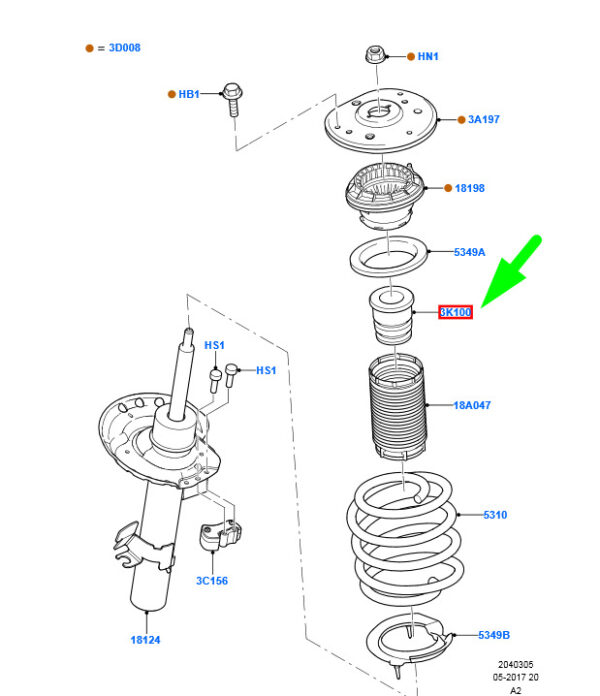1474352 - NEW FORD MONDEO MK4 FRONT SHOCK ABSORBER BUMP STOP 1474352 ORIGINAL