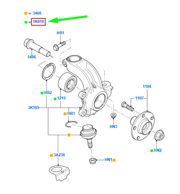 1484269 - NEW FORD TRANSIT CONNECT MK1 FRONT WHEEL BEARING REPAIR KIT 1484269 ORIGINAL