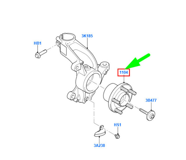 1496721 - NEW FORD MONDEO MK4 FRONT WHEEL HUB ASSY 6G91-2C300-GAC 1496721 ORIGINAL