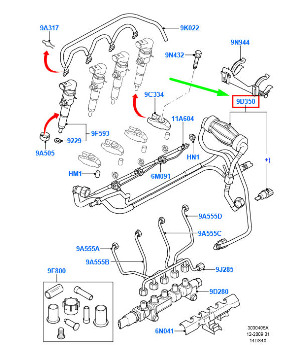 1501910 - NEW FORD FIESTA WT MK5 FUEL TUBE ASSY 1501910 2S6Q-9D350-AF ORIGINAL