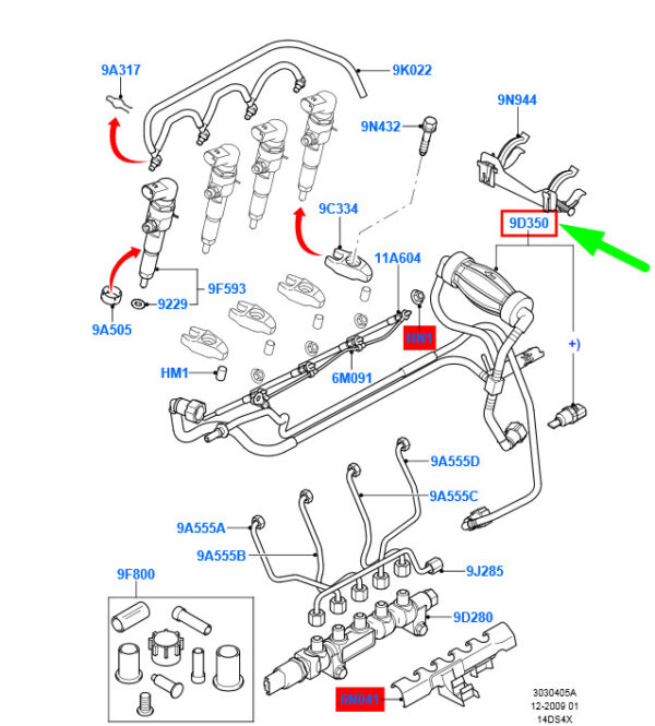 1501912 - NEW FORD FIESTA WT MK6 FUEL TUBE ASSY 1501912 2S6Q-9D350-BE ORIGINAL