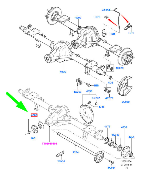 1507834 - NEW FORD TRANSIT MK3 REAR AXLE DIFF OIL SEAL KIT 1507834 3C11-4C014-AB ORIGINAL