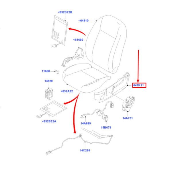 1509730 - NEW FORD FOCUS II CABRIO MK2 FRONT LEFT SEAT VALANCE TRIM LHD 1509730 ORIGINAL