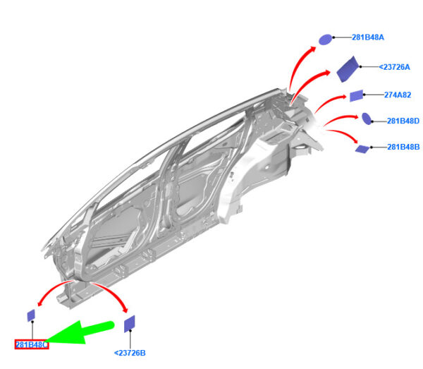 1675333 - FORD FIESTA MK7 FRONT SEALING TAPE 1675333 8A61-A020C02-AA NEW GENUINE
