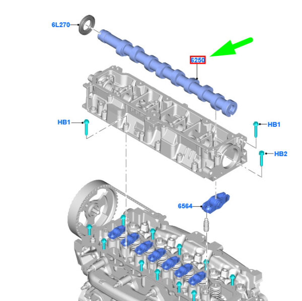 1685737 - NEW FORD KUGA C520 MK2 CAMSHAFT AV6Q-6250-BA 1685737 ORIGINAL