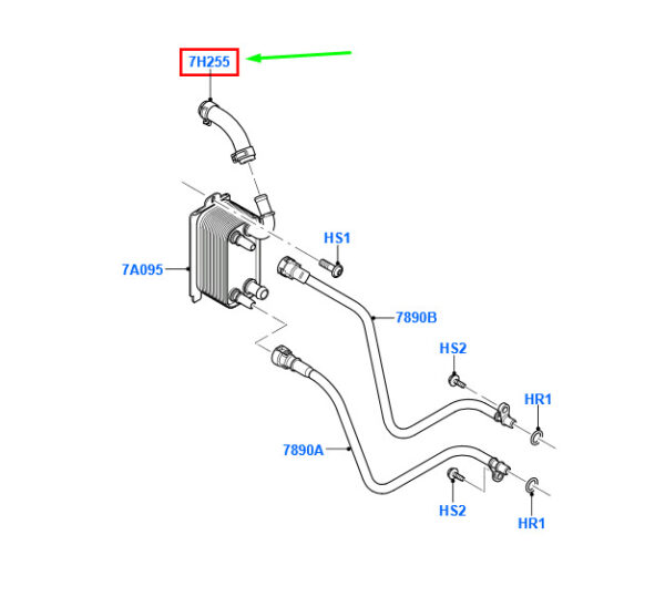1695067 - NEW FORD MONDEO MK3 TRANSMISSION OIL COOLER HOSE 1695067 9G91-7H255-BA ORIGINAL
