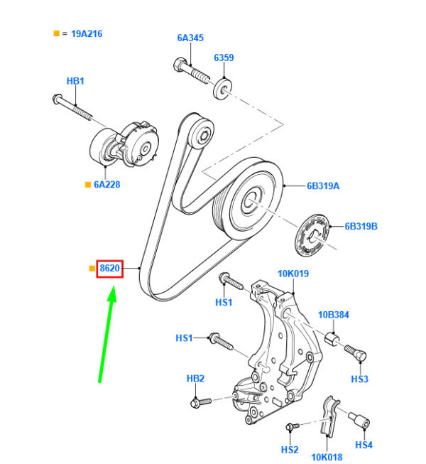 1702537 - NEW FORD C-MAX M1 DRIVING V-BELT 4M5Q-6C301-ED 1702537 ORIGINAL