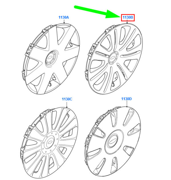 1702597 - NEW FORD GALAXY MK2 WHEEL COVER CAP TRIM SET 4PCS 6M21-1130-BD 1702597 ORIGINAL