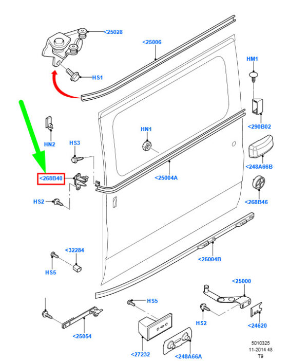 1705693 - NEW FORD TRANSIT MK3 SLIDING SIDE LOAD DOOR RIGHT CENTRE ROLLER 1705693 ORIGINAL