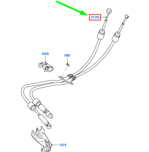 1709638 - NEW FORD FOCUS MK2 GEAR SELECTOR LEVER CONTROL CABLE 1709638 ORIGINAL