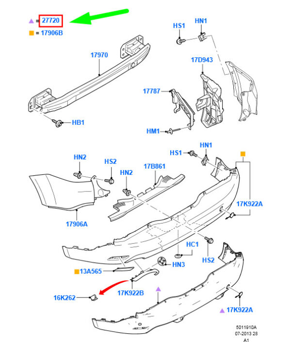 1718587 - NEW FORD S-MAX MK1 REAR APRON KIT 1718587 AM6M2J-17F884-BBXWAA ORIGINAL