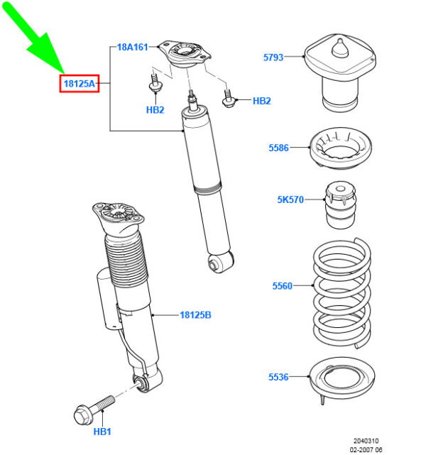 1720986 - NEW FORD MONDEO MK4 REAR SHOCK ABSORBER 1720986 6G91-18080-FDE ORIGINAL
