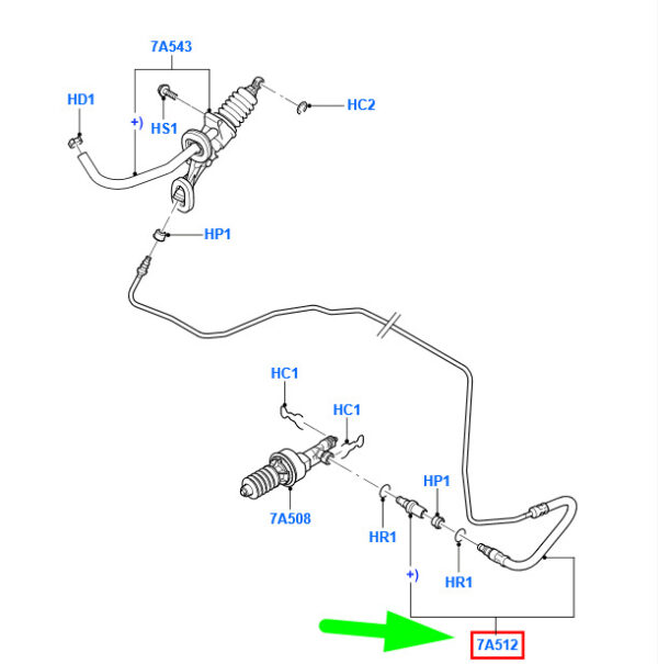 1731446 - FORD TRANSIT MK3 Clutch Tube Assy LHD 1731446 6C11-7A512-JC NEW GENUINE