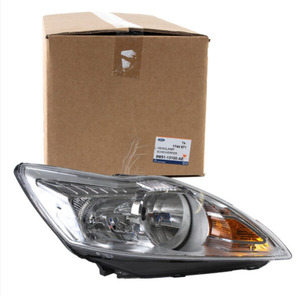 1744971 - NEW FORD FOCUS MK2 FRONT RIGHT HEADLIGHT LHD 1744971 8M51-13100-AE ORIGINAL