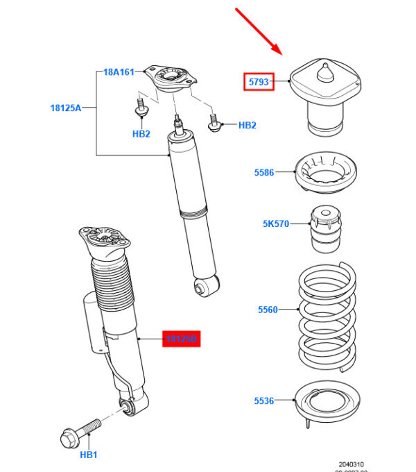 1745027 - NEW FORD MONDEO MK4 REAR SHOCK ABSORBER STRUT MOUNT SPRING SEAT 1745027 GENUINE