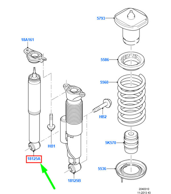 1746169 - NEW FORD GALAXY MK2 REAR SHOCK ABSORBER 1746169 6G91-18080-FAG ORIGINAL