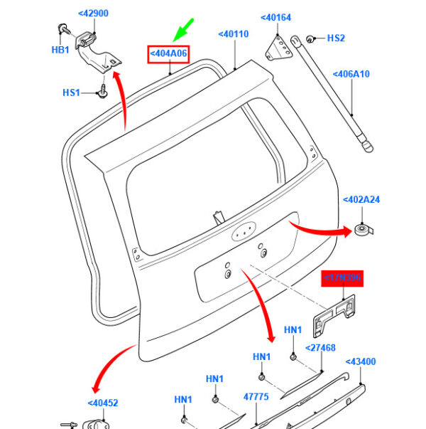 1757175 - NEW FORD FOCUS MK2 ESTATE REAR BOOT TAILGATE WEATHERSTRIP SEAL 1757175 ORIGINAL