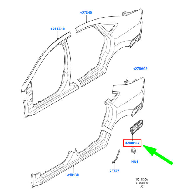 1776177 - NEW FORD MONDEO MK4 REAR VENT AIR OUTER GRILLE 1776177 7G91-A280B62-AD ORIGINAL