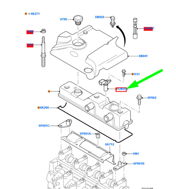 1781666 - NEW FORD C-MAX MK1 CAMSHAFT SENSOR 5M51-12K073-AB 1781666 GENUINE