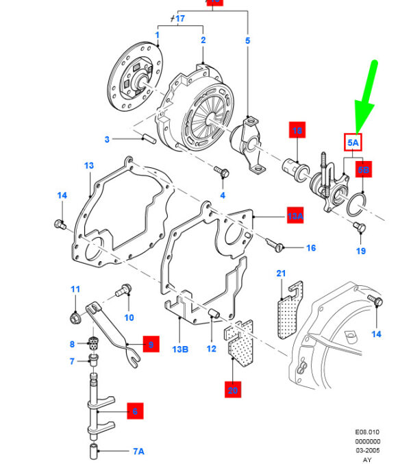 1838043 - NEW FORD FOCUS MK1 CLUTCH SLAVE CYLINDER 1838043 AN21-7A564-AC ORIGINAL