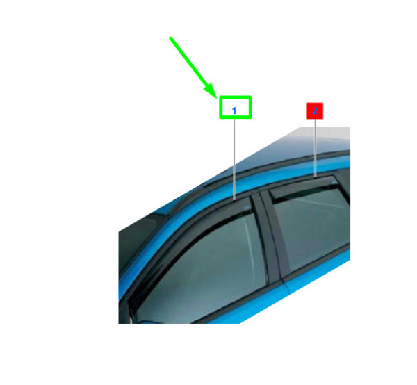 1852674 - NEW FORD TOURNEO CONNECT MK2 FRONT SIDE WINDOW AIR DEFLECTOR KIT 1852674