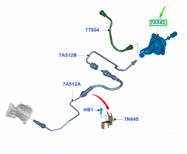 1863550 - NEW FORD FOCUS MK3 C346 CLUTCH MASTER CYLINDER RHD 1863550 BV61-7A543-BA