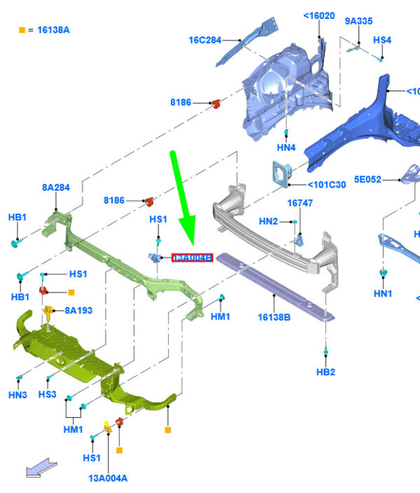 1904496 - NEW FORD S-MAX MK2 LEFT HEADLIGHT BRACKET MOUNT EM2B-16D207-AC 1904496 ORIGINAL