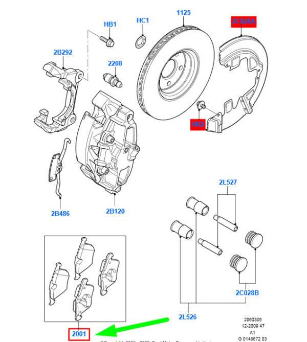 1916761 - NEW FORD GALAXY V191 MK1 FRONT WHEEL BRAKE PADS SET 1916761 ORIGINAL