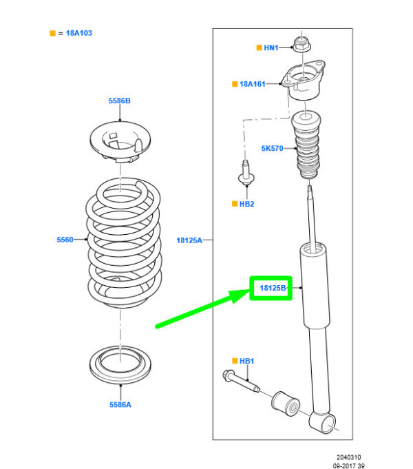 1919351 - NEW FORD FIESTA BE256 MK5 REAR SHOCK ABSORBER KIT 1919351 ORIGINAL