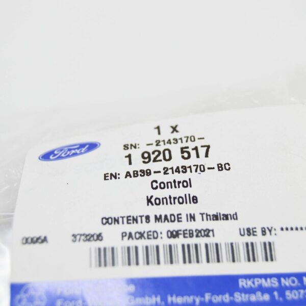 1920517 - Ford Ranger T6 MK1 Tailgate Lock Control AB39-2143170-BC 1920517 NEW