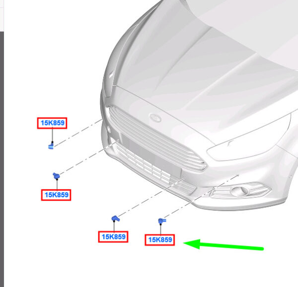 2033900 - NEW FORD GALAXY MK3 FRONT PARKING SENSOR F1CT-15K859-AA5DST 2033900 ORIGINAL