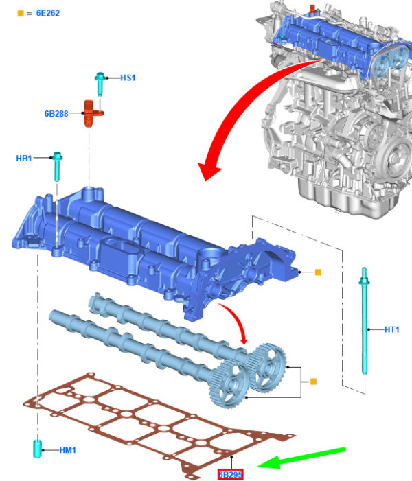 2100953 - FORD TRANSIT MK4 VALVE ROCKER ARM COVER GASKET 2100953 NEW GENUINE