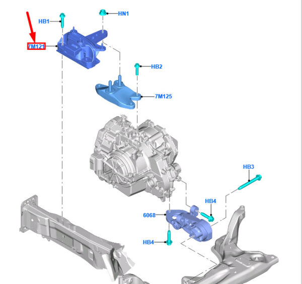 2108074 - NEW FORD ECOSPORT MK2 BK TRANSMISSION EXTENSION HOUSING 2108074 ORIGINAL