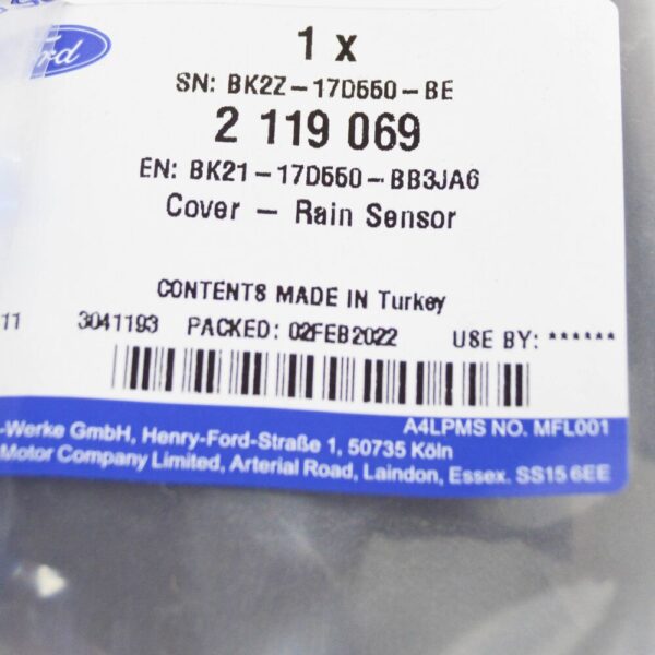2119069 - Ford Tourneo Custom Rain Sensor Cover BK21-17D550-BB3JA6 2119069 NEW