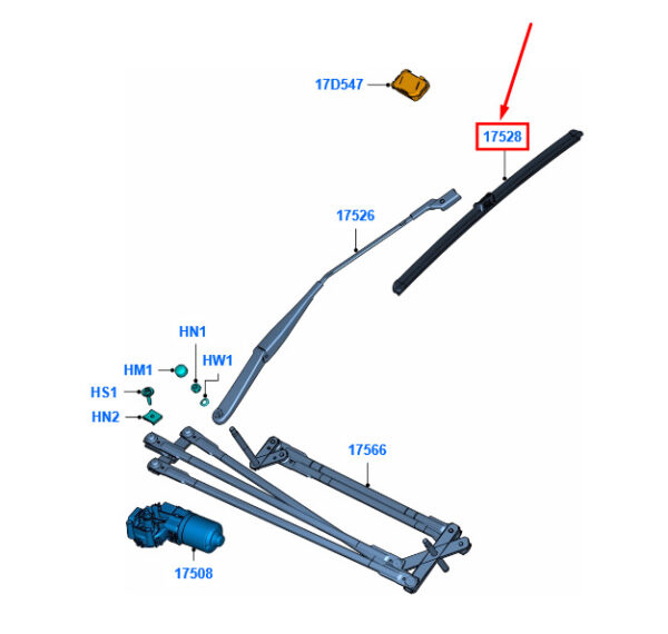 2120736 - NEW FORD KUGA C394 MK1 FRONT WIPER BLADE SET LHD 2120736 GV4J-S17528-AA ORIGINAL