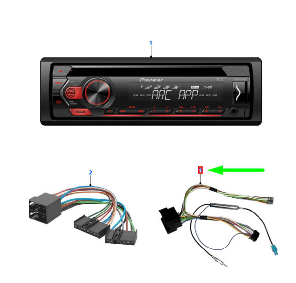 2126482 - NEW FORD RANGER T6 MK1 AUDIO EQUIPMENT CABLE 2126482 A66SX-18B921-KA ORIGINAL