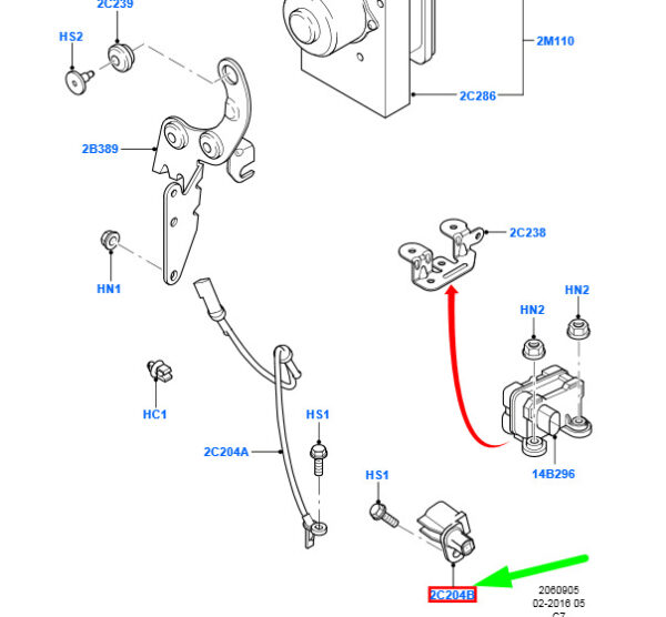 2268845 - NEU FORD C-MAX MK2 HECK ANTI-BREMS-VERRIEGELUNGSSYSTEM SENSOR ASSY 2268845