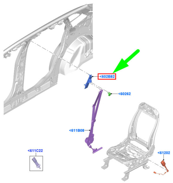 2291846 - NEW FORD EDGE MK2 FRONT SEAT WITH HEIGHT ADJUST ADJUSTER 2291846 ORIGINAL