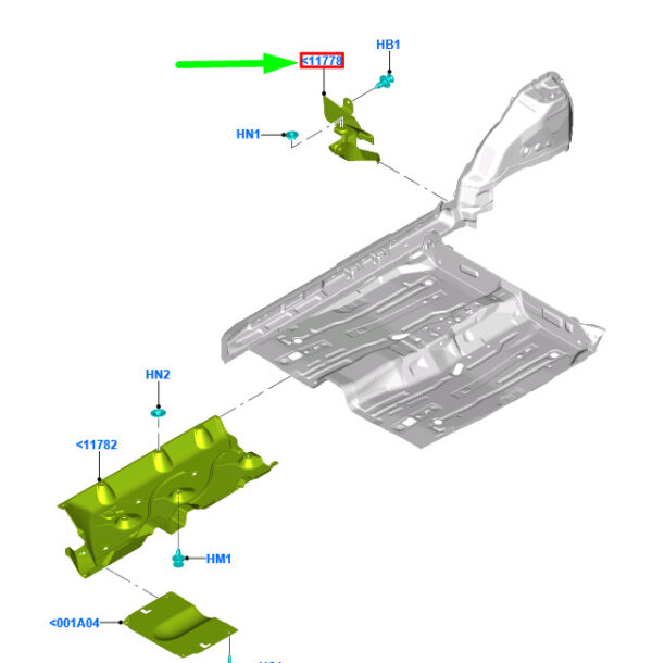 2301009 - NEW FORD ECOSPORT MK2 BK REAR LEFT AIR DEFLECTOR GN15-11779-CC 2301009
