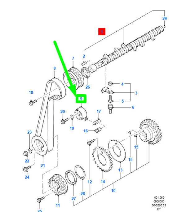 3590347 - NEW FORD RANGER MK2 TIMING CAM BELT TENSIONER 3590347 XM34-6K254-AA ORIGINAL