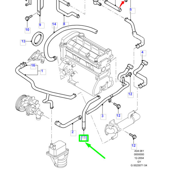 4100039 - NEW FORD TRANSIT MK3 HEATER WATER HOSE 4100039 YC1H-18C266-SE ORIGINAL