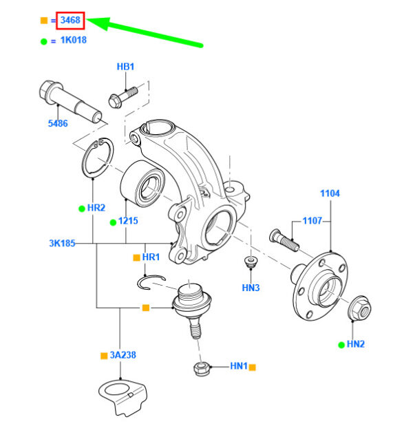 4386870 - NEW FORD TRANSIT CONNECT MK1 FRONT SUSPENSION BALL JOINT 4386870 ORIGINAL