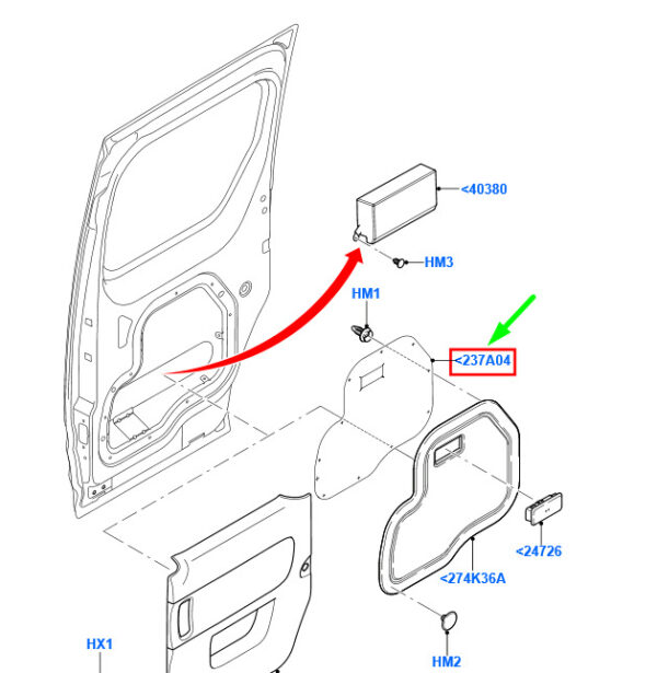 4437850 - NEW FORD TRANSIT CONNECT MK1 SLIDING DOOR RIGHT INNER SHIELD 4437850 ORIGINAL