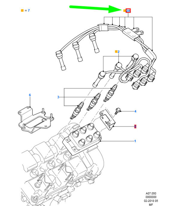 4454954 - NEW FORD MONDEO MK3 LEFT IGNITION WIRE ASSY 4454954 1S7E-12281-BE ORIGINAL