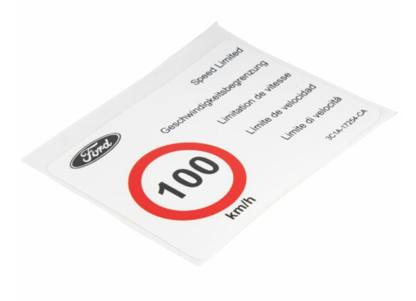 4531032 - FORD TOURNEO CUSTOM SPEED LIMITER STICKER 4531032 3C1A-17254-CA