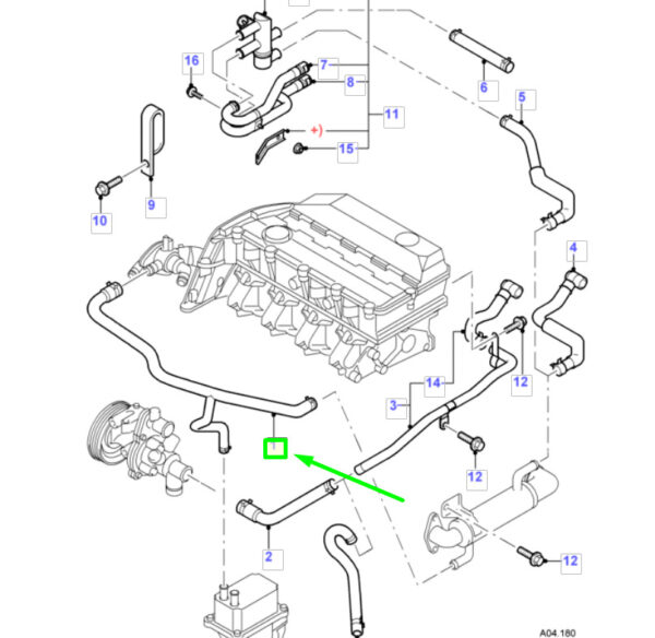 4791627 - NEW FORD TRANSIT MK3 EGR HEATER INLET HOSE 3C11-9Y438-AC 4791627 ORIGINAL